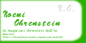 noemi ohrenstein business card